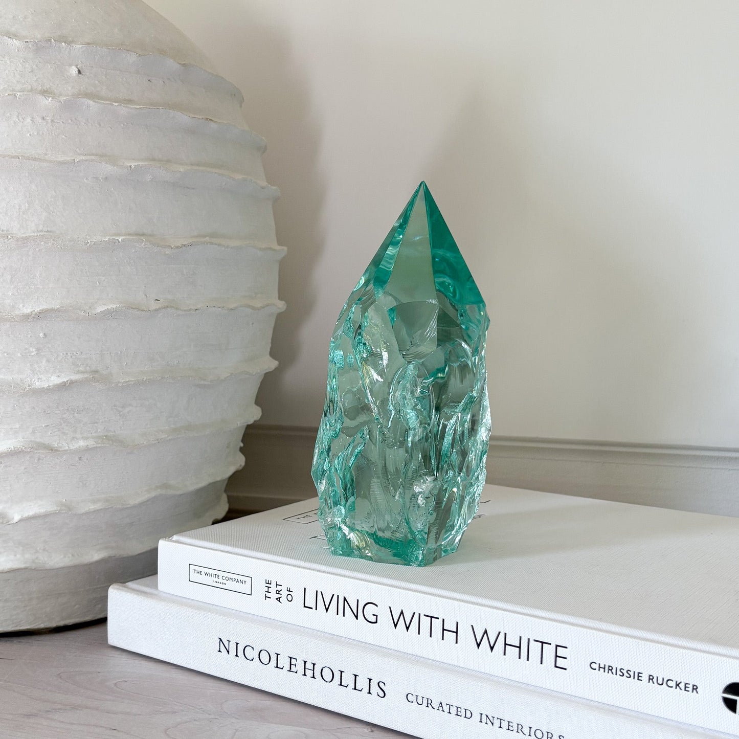 green glass home accents