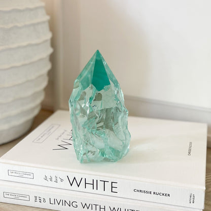 rustic green glass decor