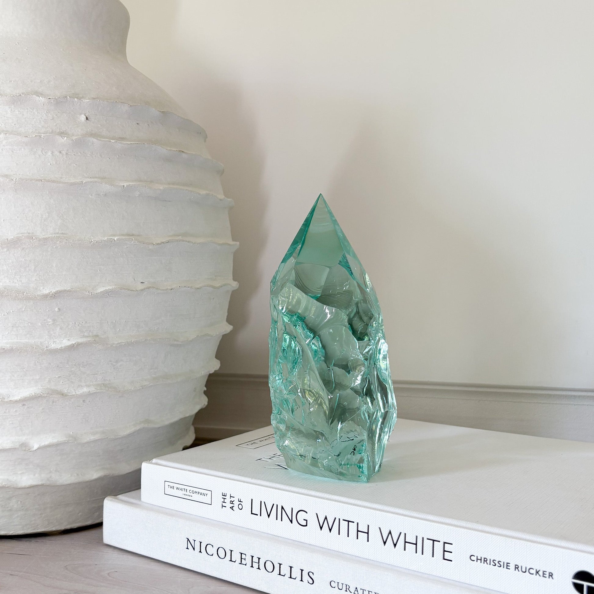modern green glass home accents