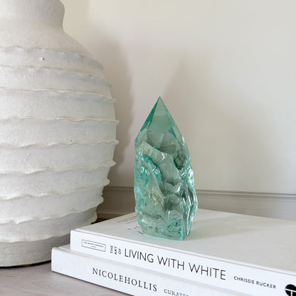 modern green glass home accents
