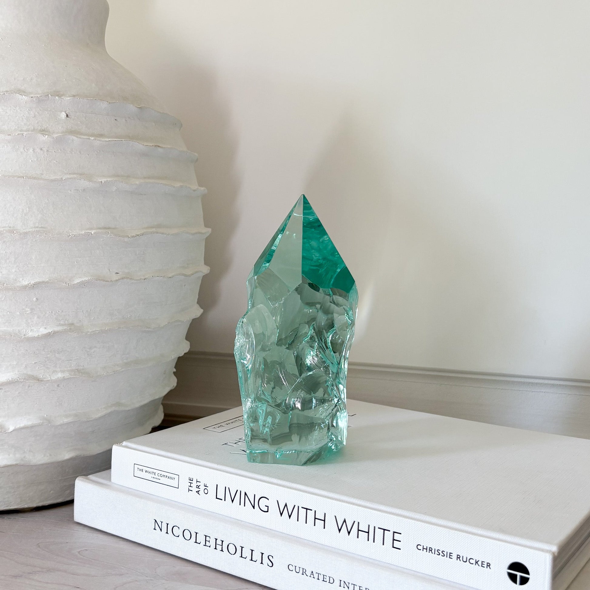 modern green glass home accents