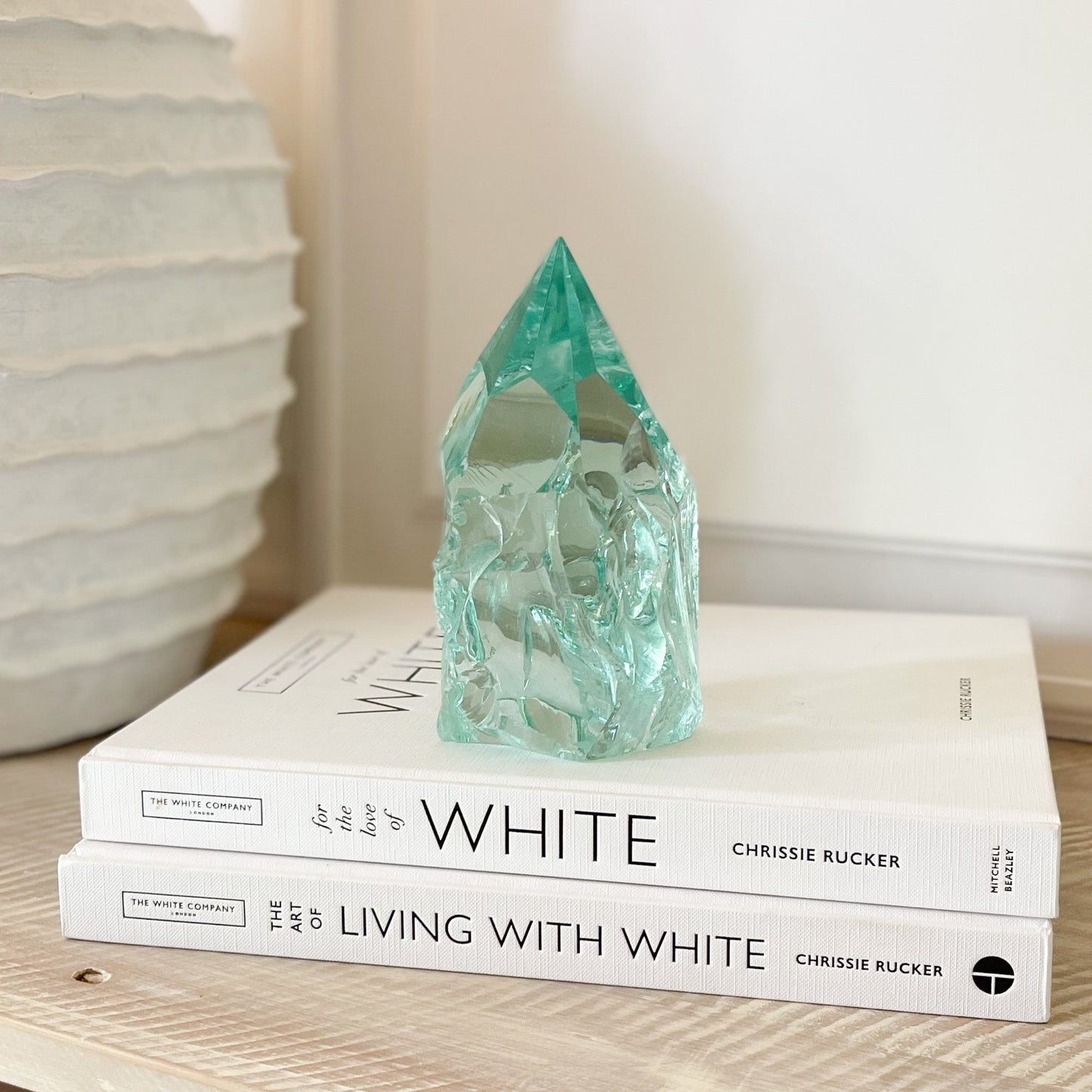 green glass decorative object