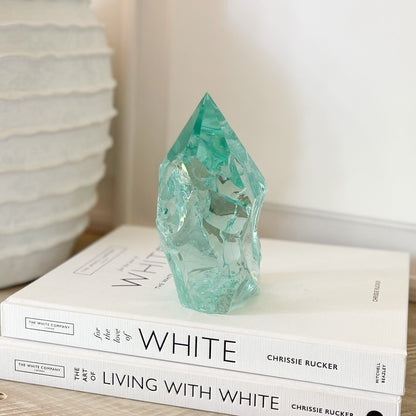 green glass home accents