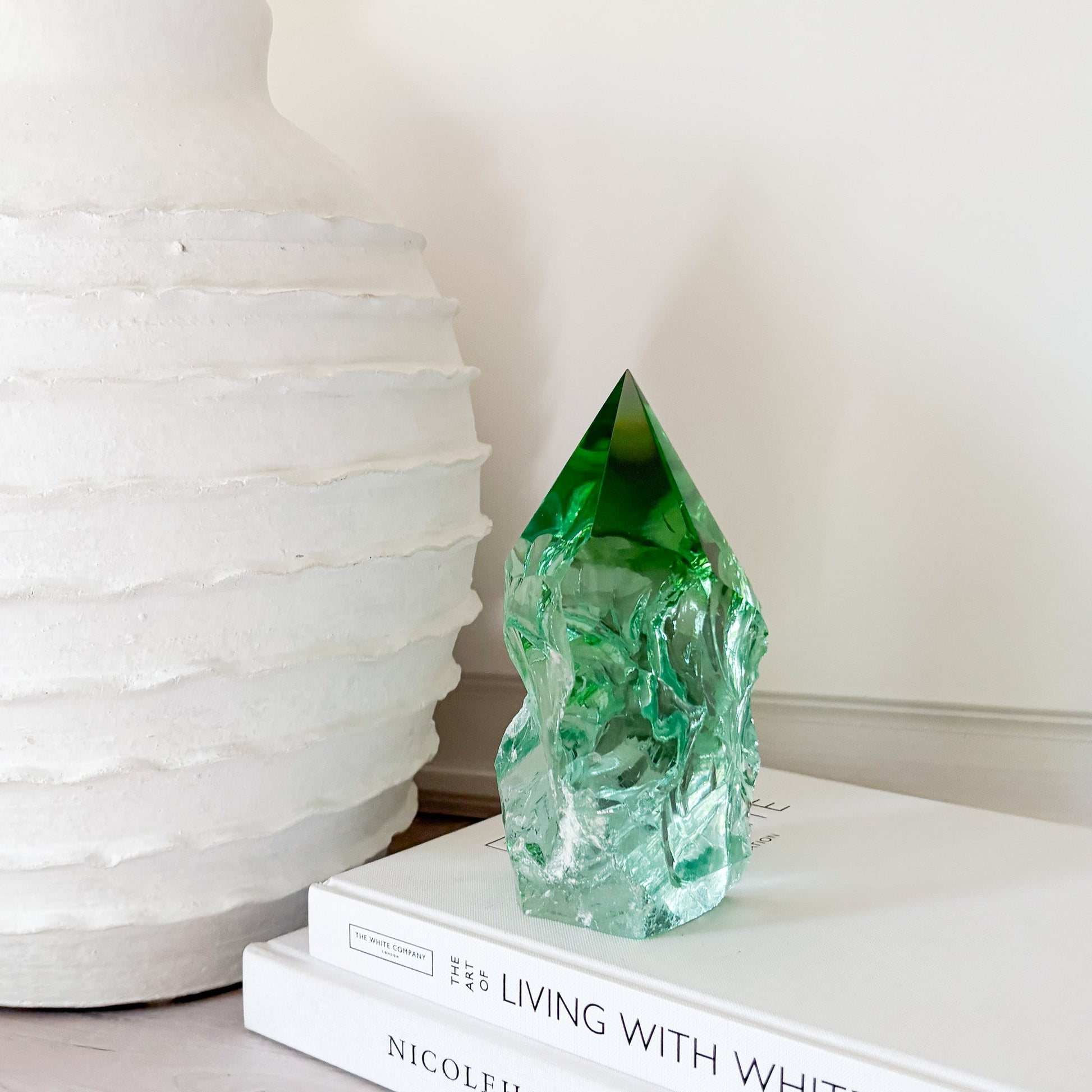 green glass home accents