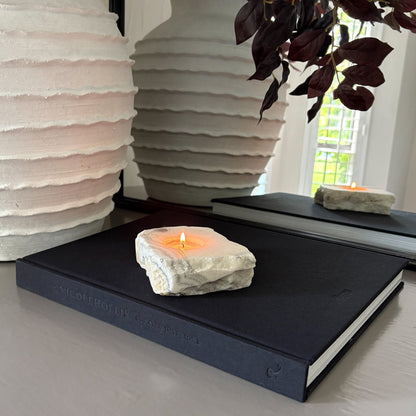 natural stone candle holder