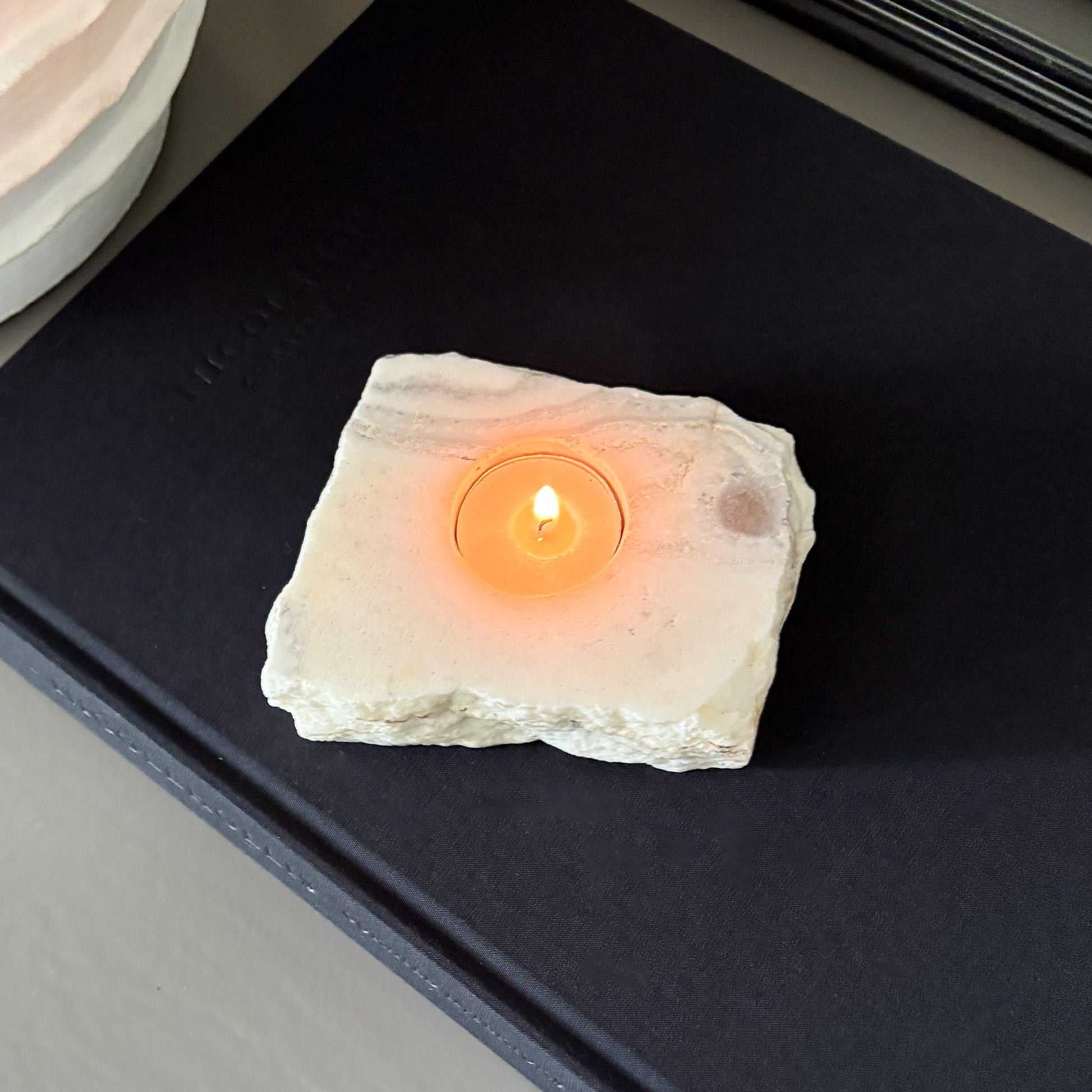 modern rustic candle holder
