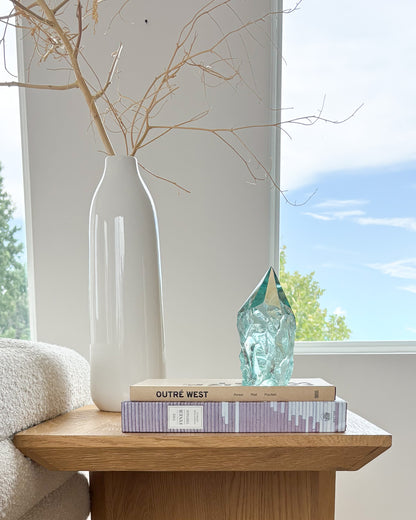 Coastal aqua glass point rustic decoration