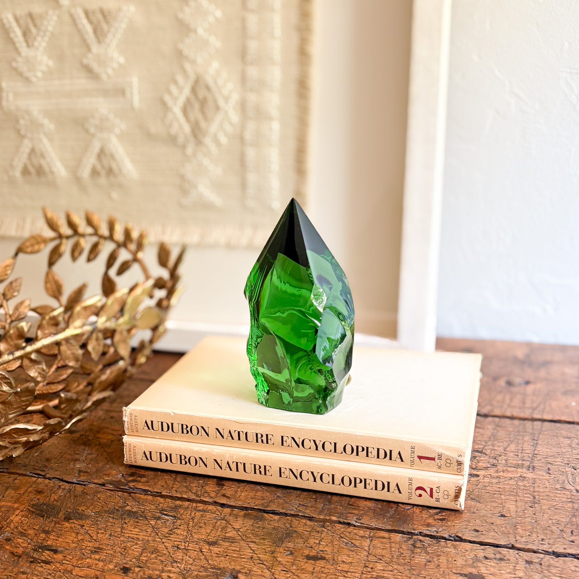 modern rustic green glass home decor