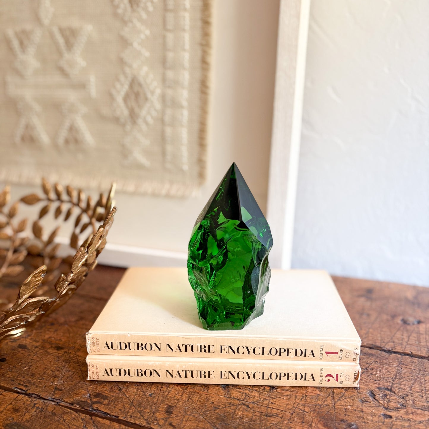 modern green glass home accents