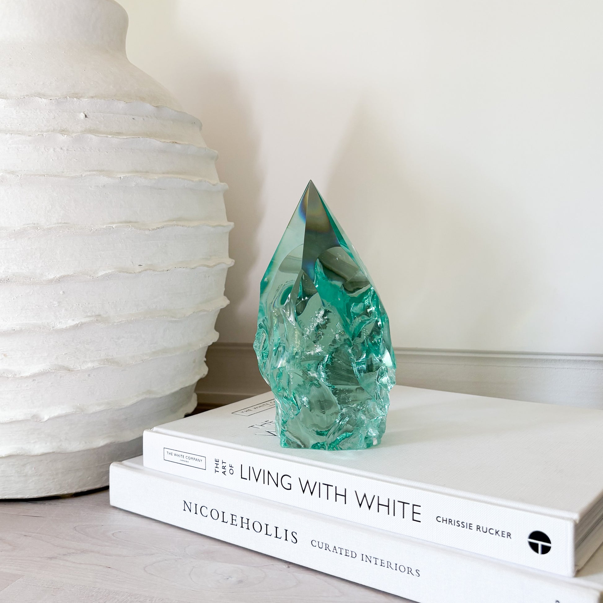 green glass decor