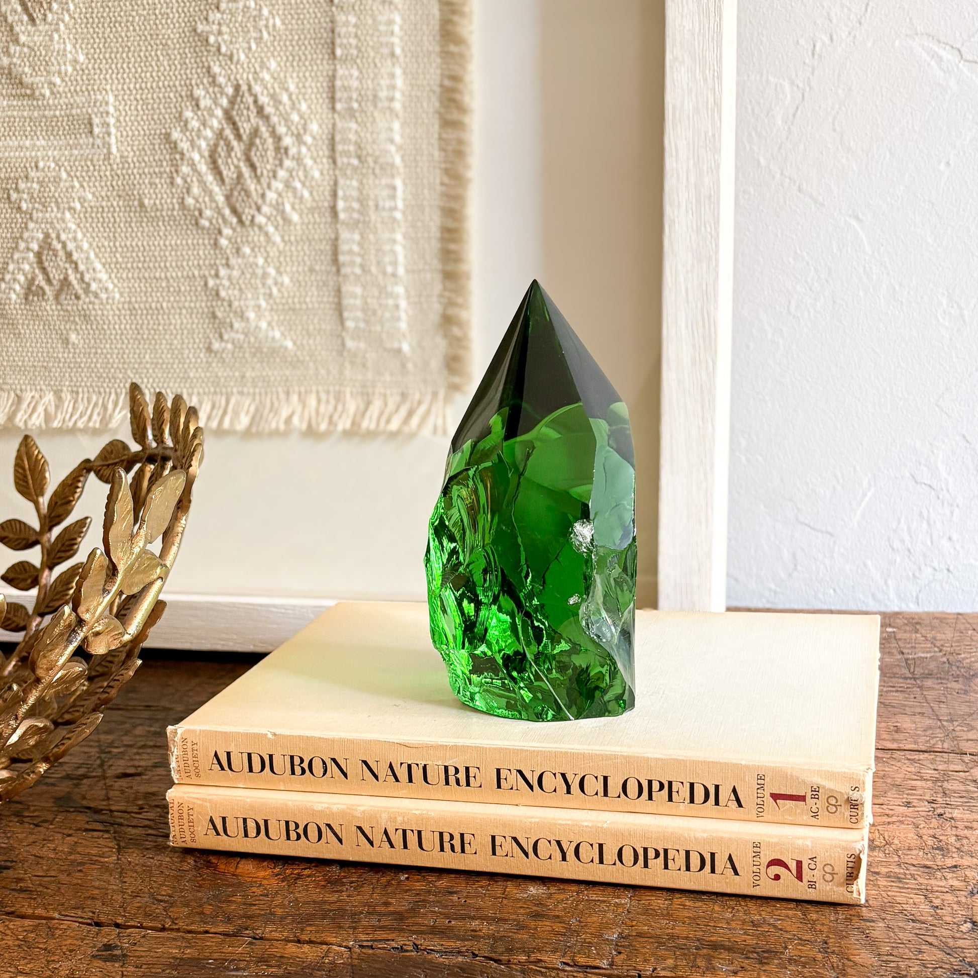 green glass home accents