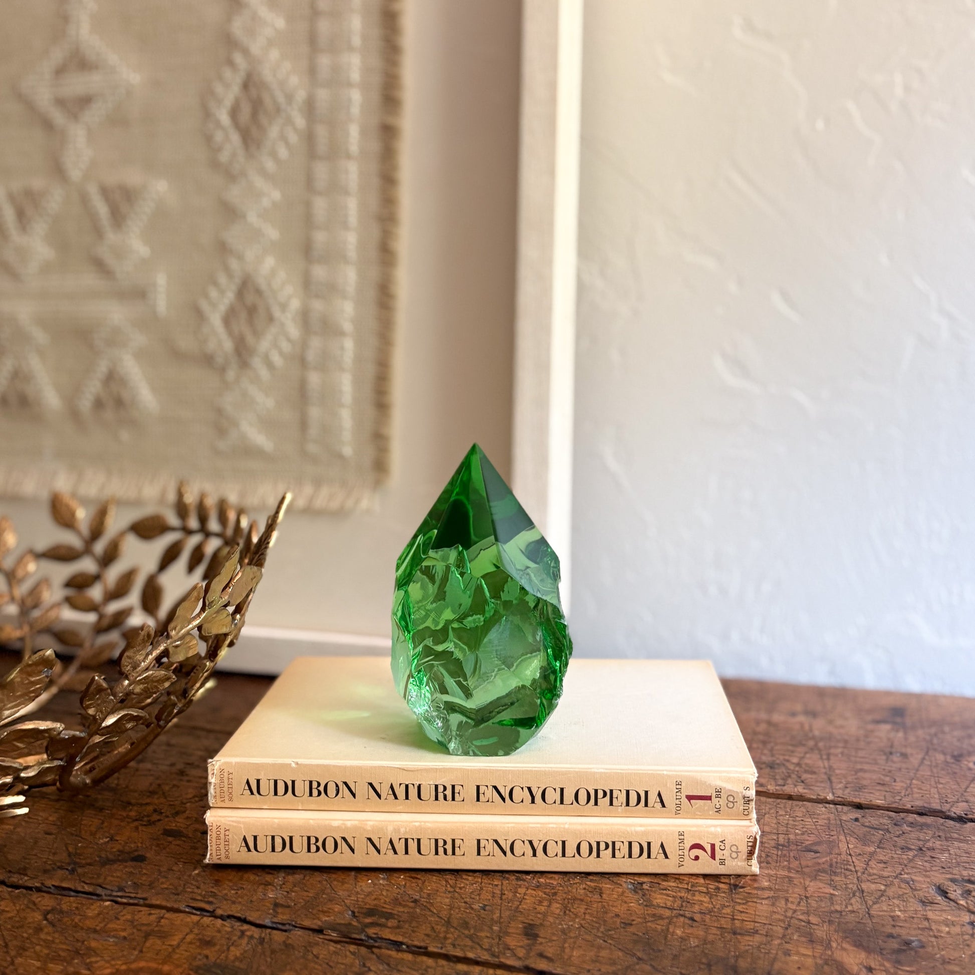 green glass home accents