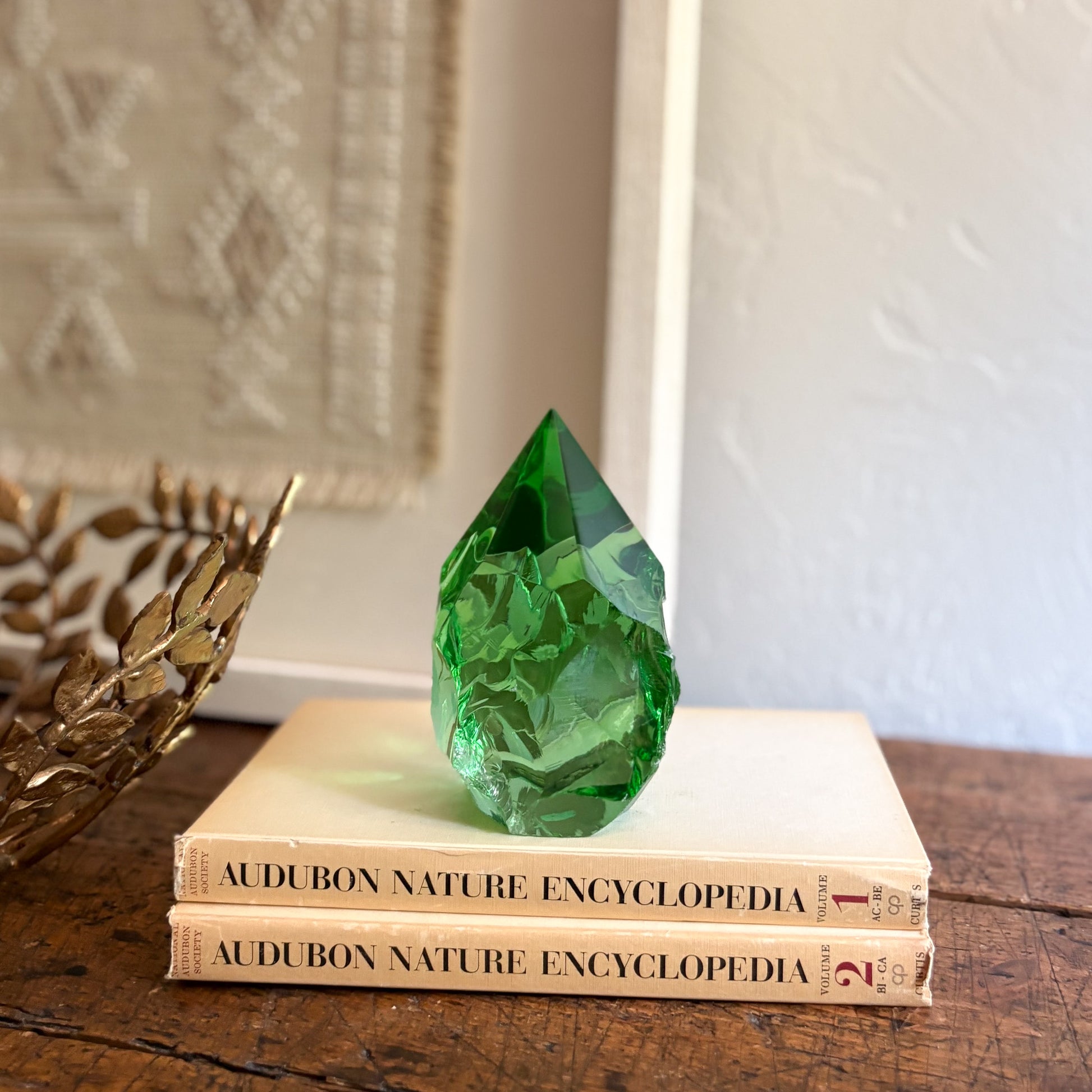 green glass home decor