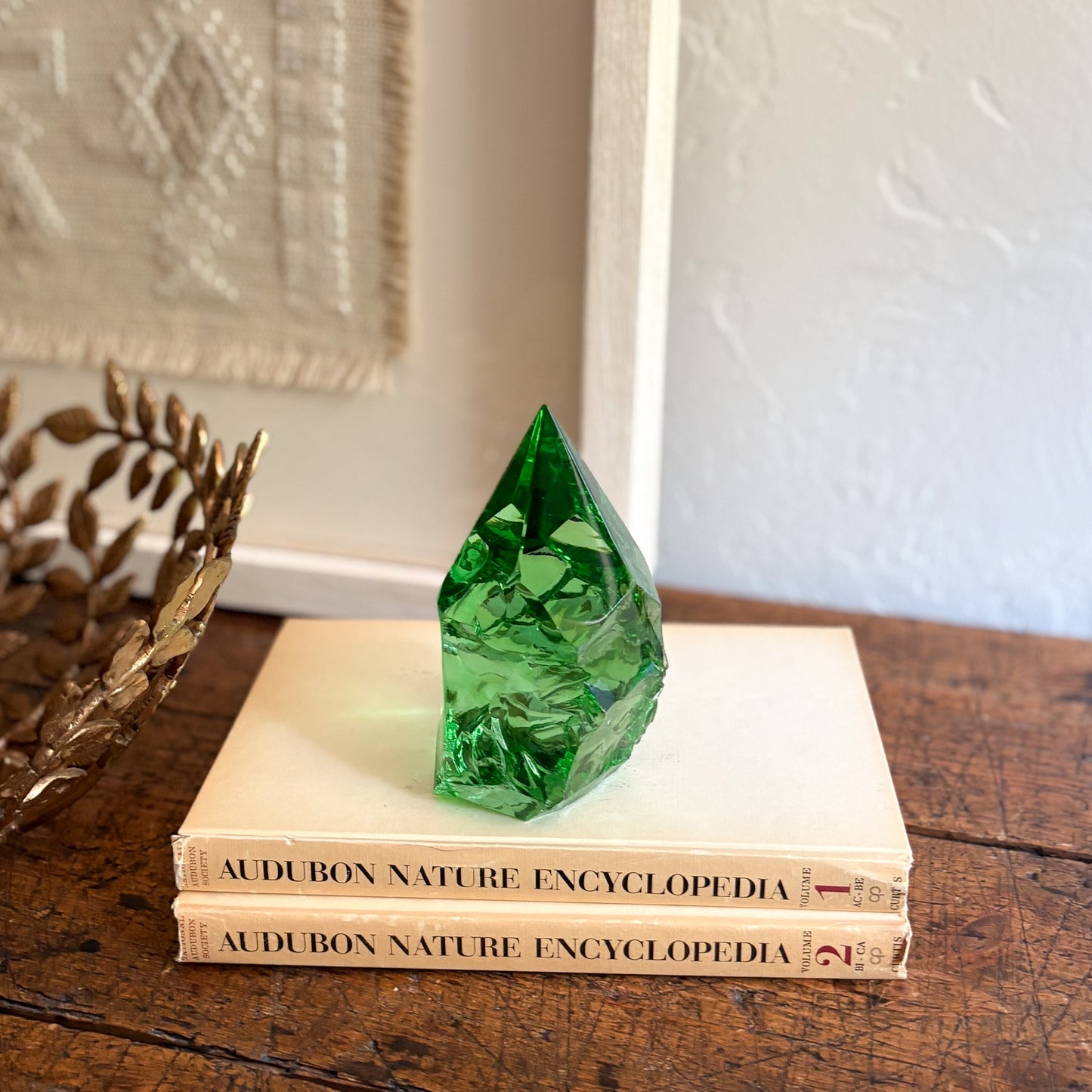 modern green glass home accents