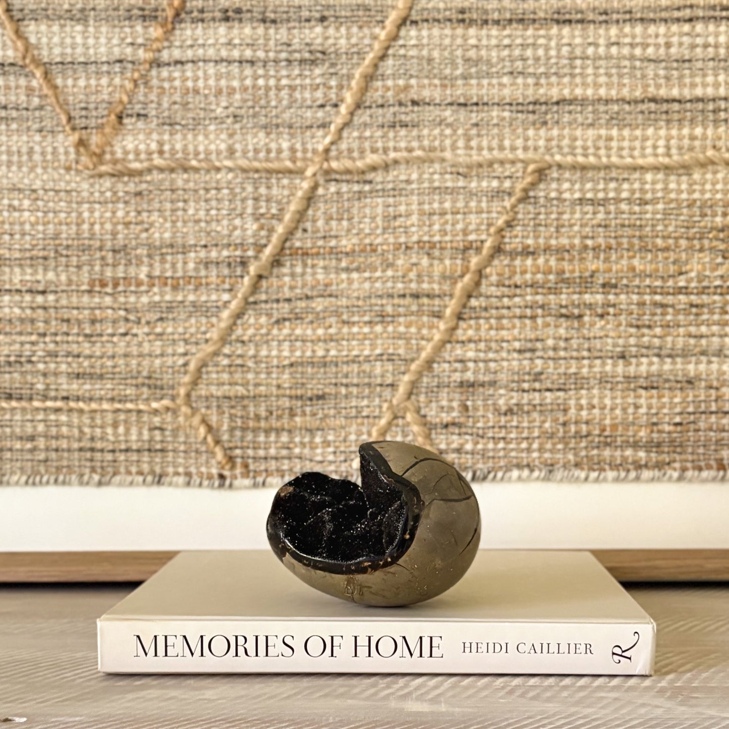 decorative black crystal stone