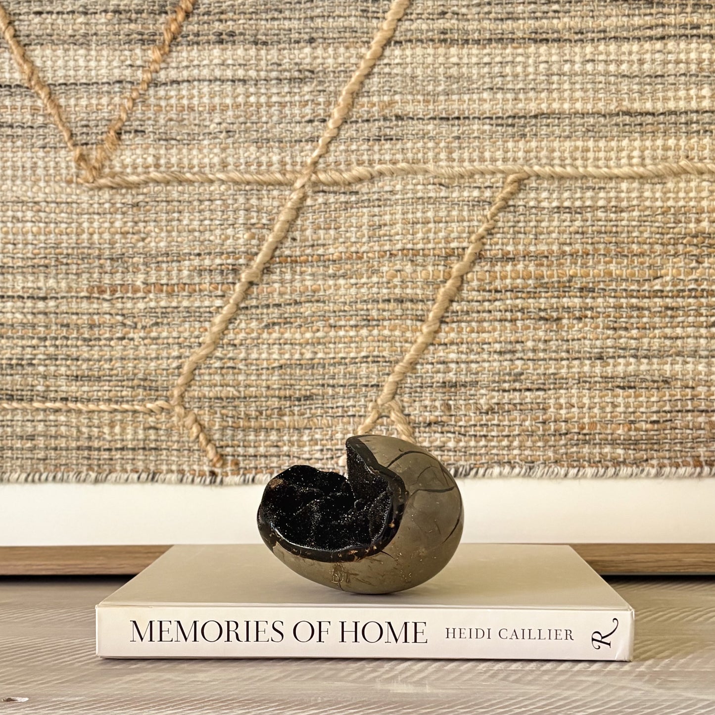 natural black crystal stone