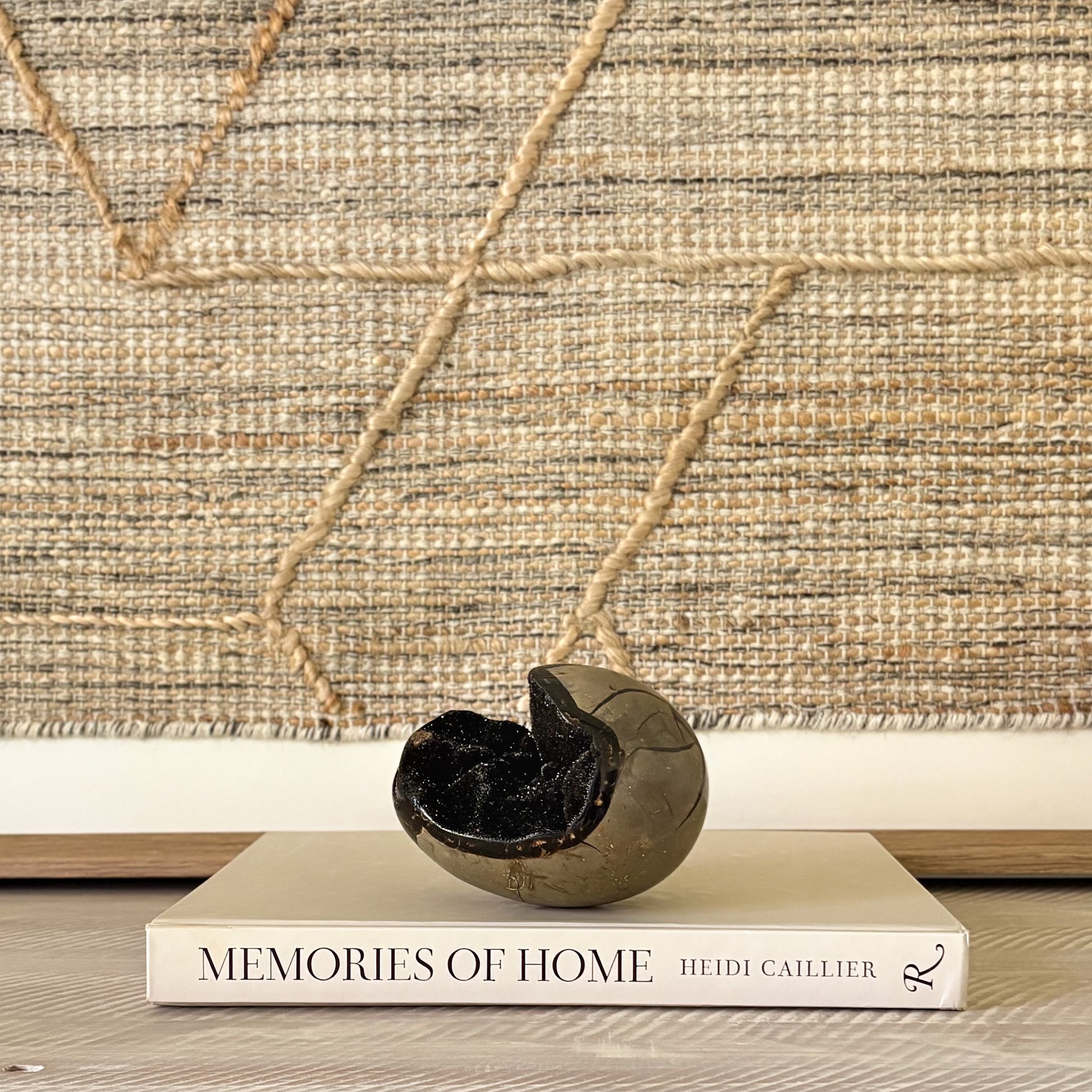 natural black crystal stone