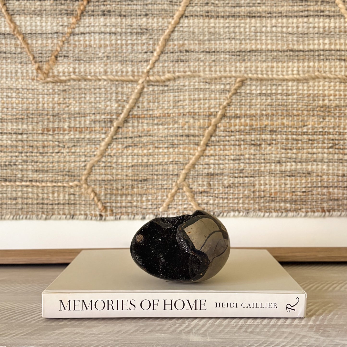 natural black crystal stone