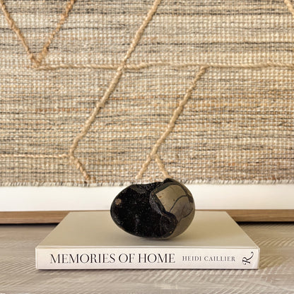 natural black crystal stone