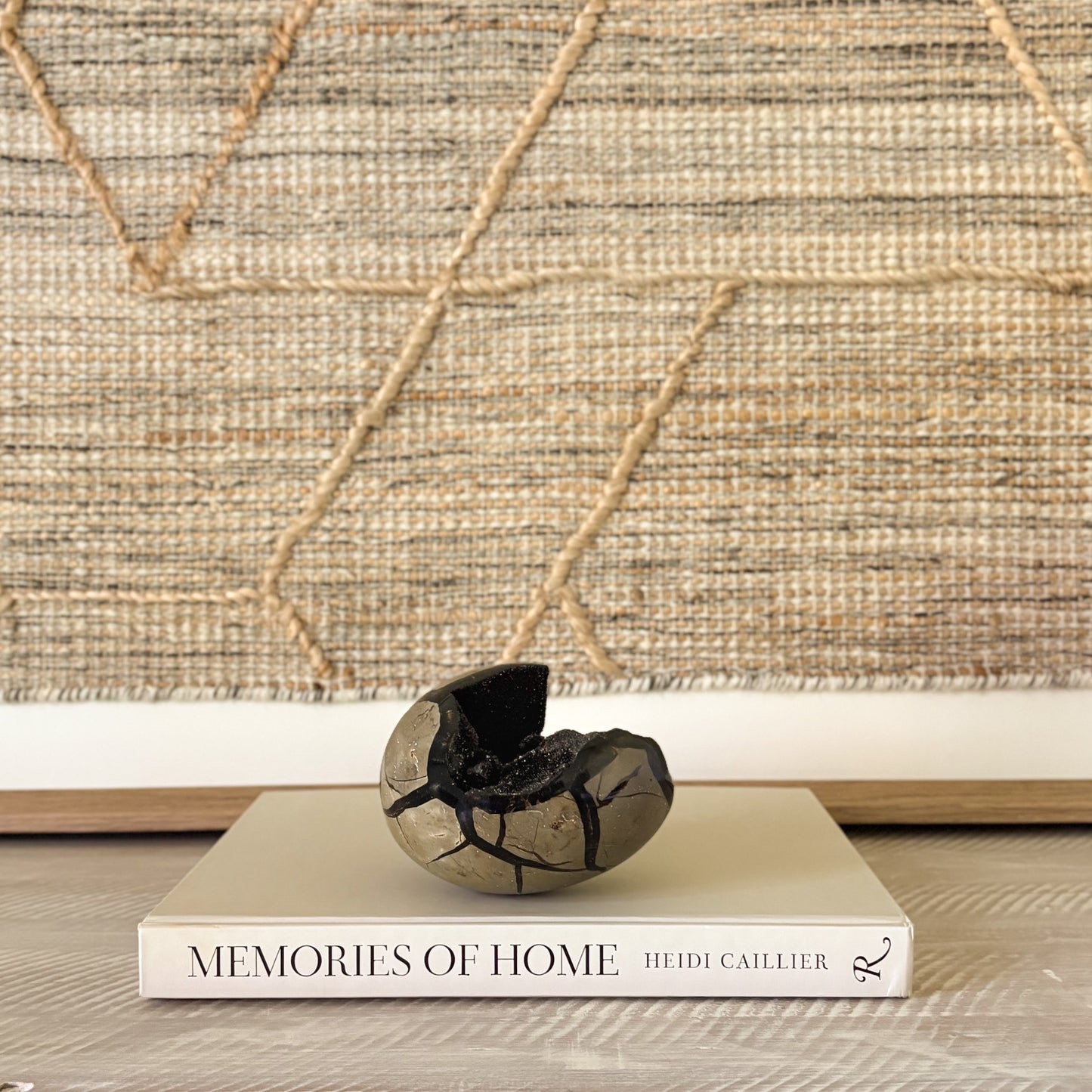 decorative black crystal rock