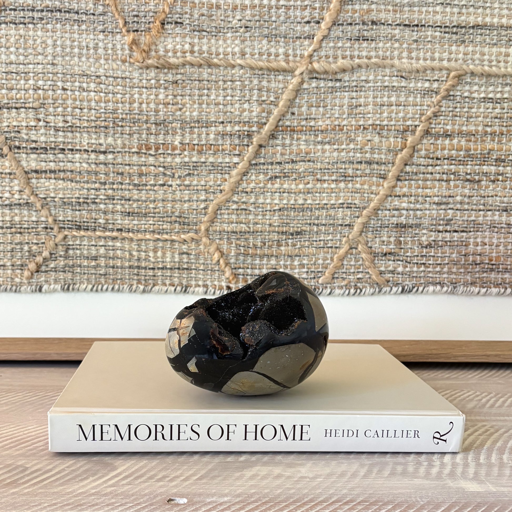 Septarian druzy crystal egg from Madagascar