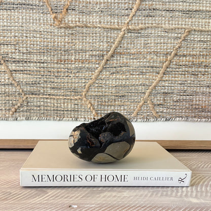 Septarian druzy crystal egg from Madagascar