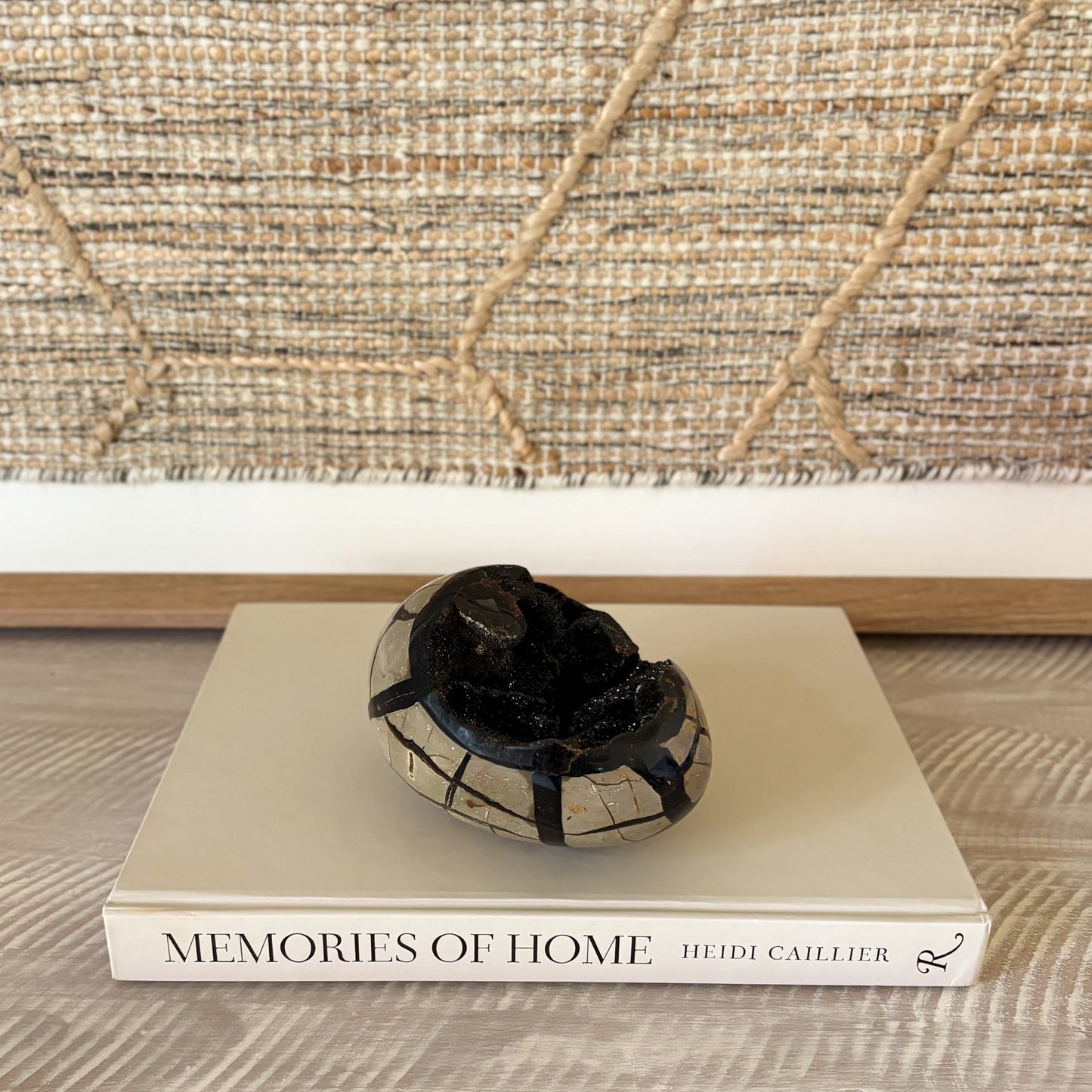 Madagascar septarian druzy egg decor