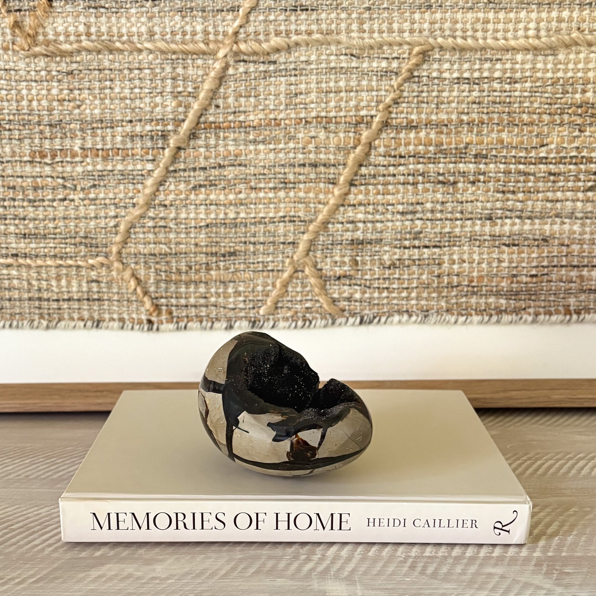 decorative black crystal egg