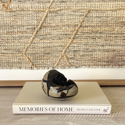 decorative black crystal egg