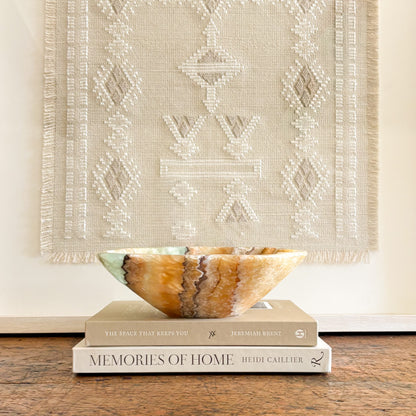 Natural serpentine onyx bowl decorative home decor accent