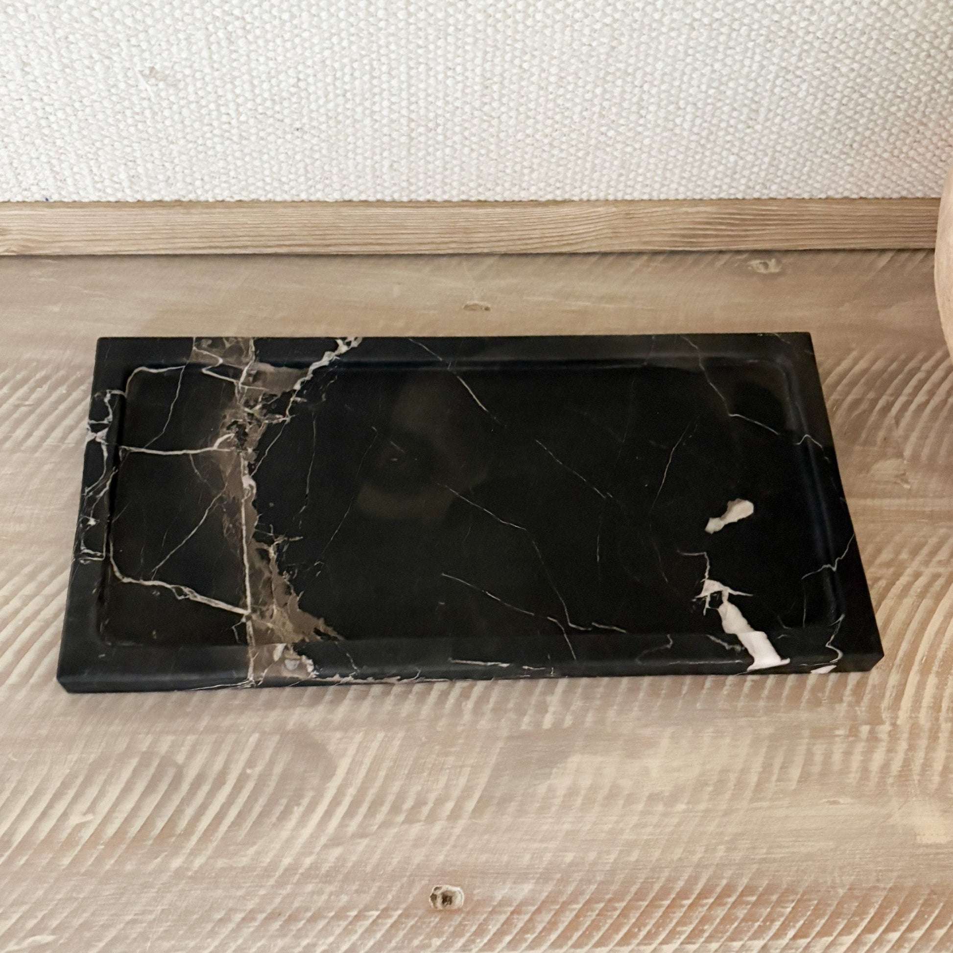 black marble accent tray organic home accents