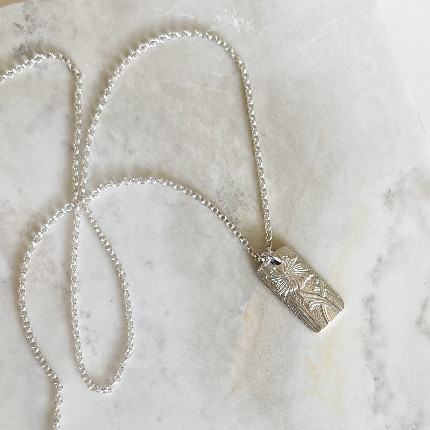 Silver Poppy Necklace