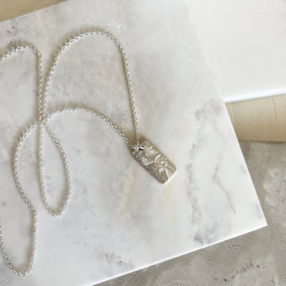 Silver Poppy Necklace