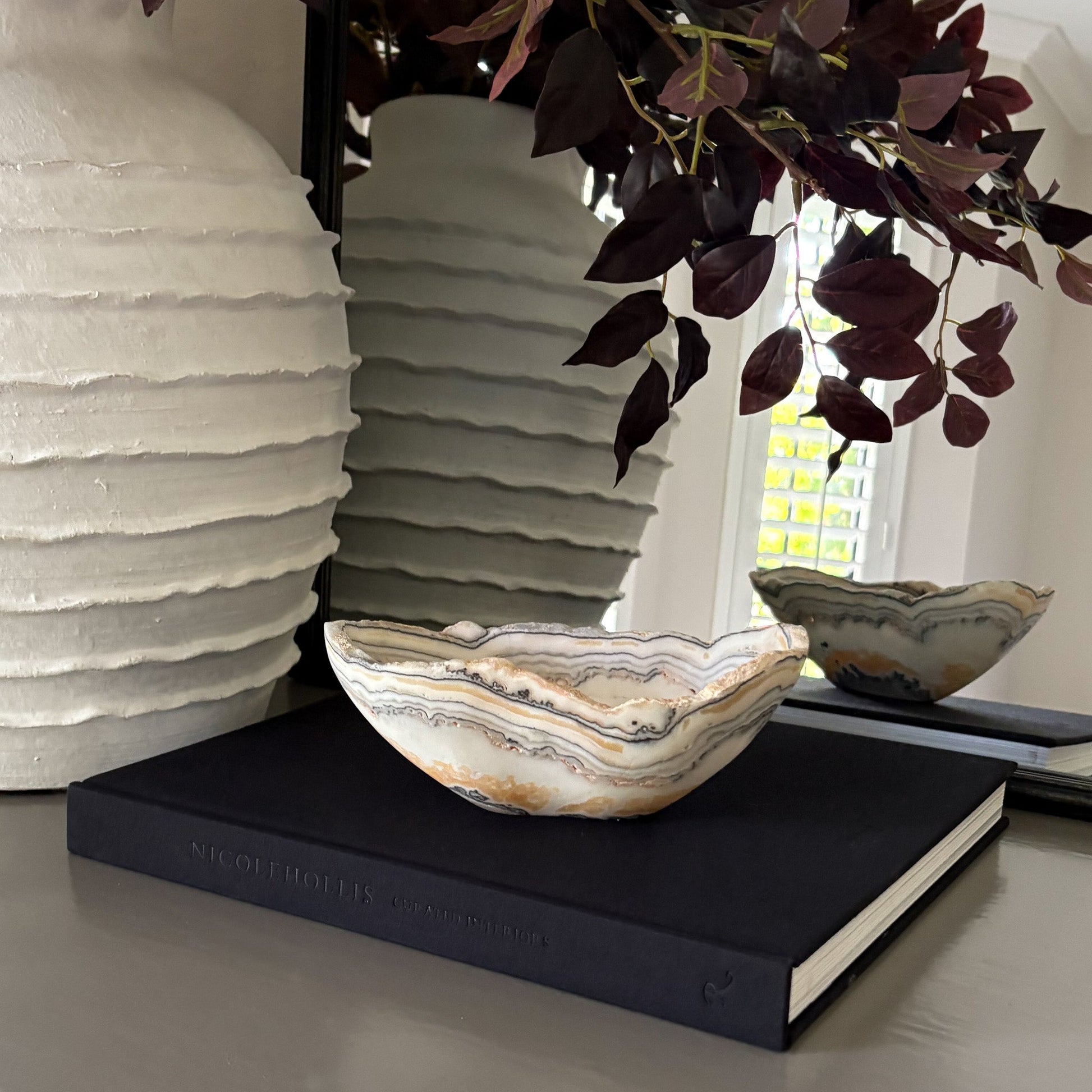 natural zebra onyx bowl
