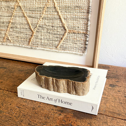 petrified wood coffee table bowl