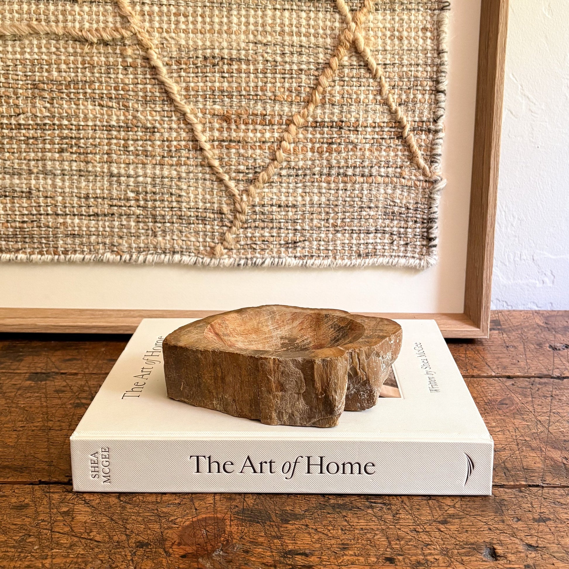 petrified wood accent bowl