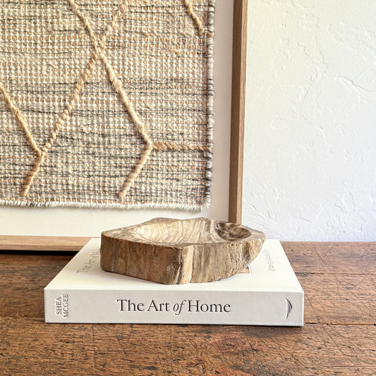 decorative petrified wood bowl