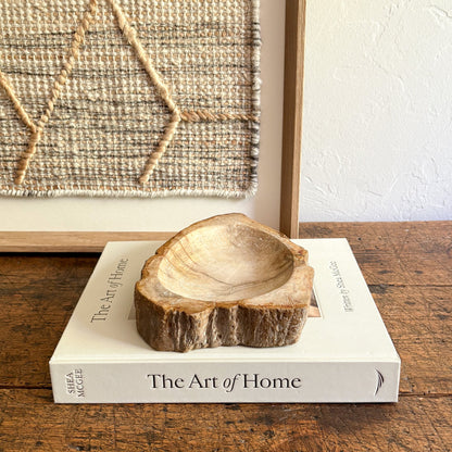 petrified wood accent bowl