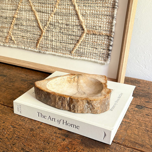 decorative petrified wood bowl