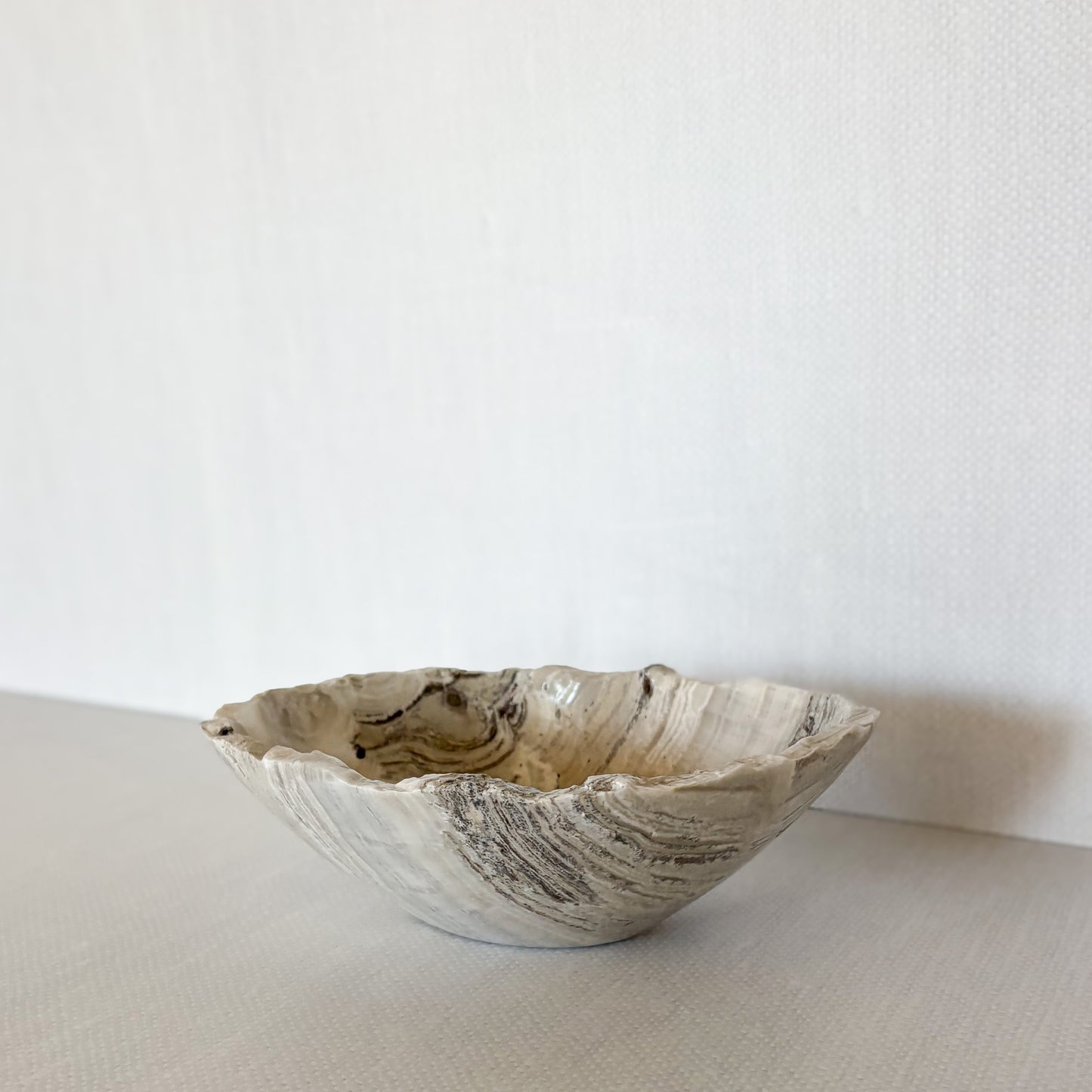 Small artisan onyx bowl for keys, jewelry, or crystals