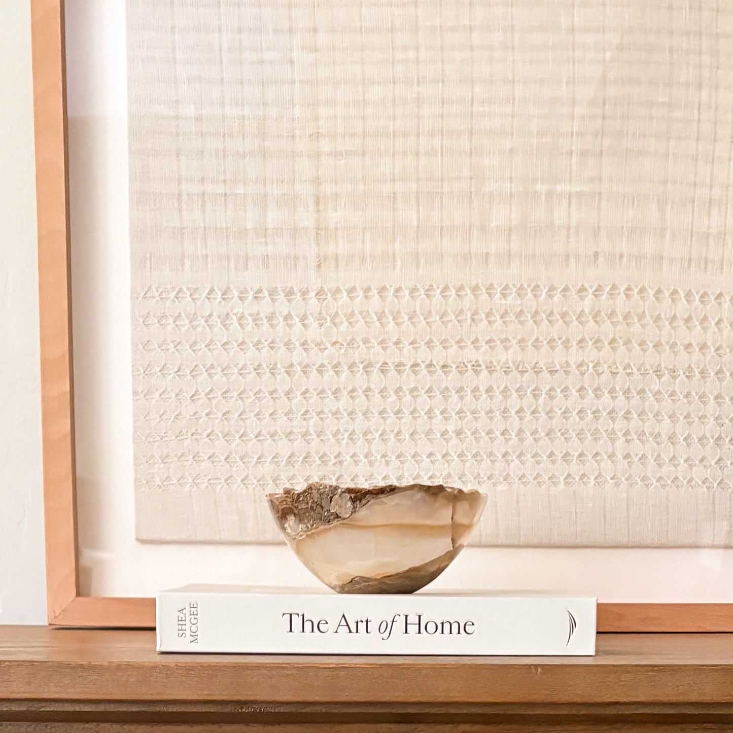 Elegant amber onyx catchall bowl handcrafted from natural stone