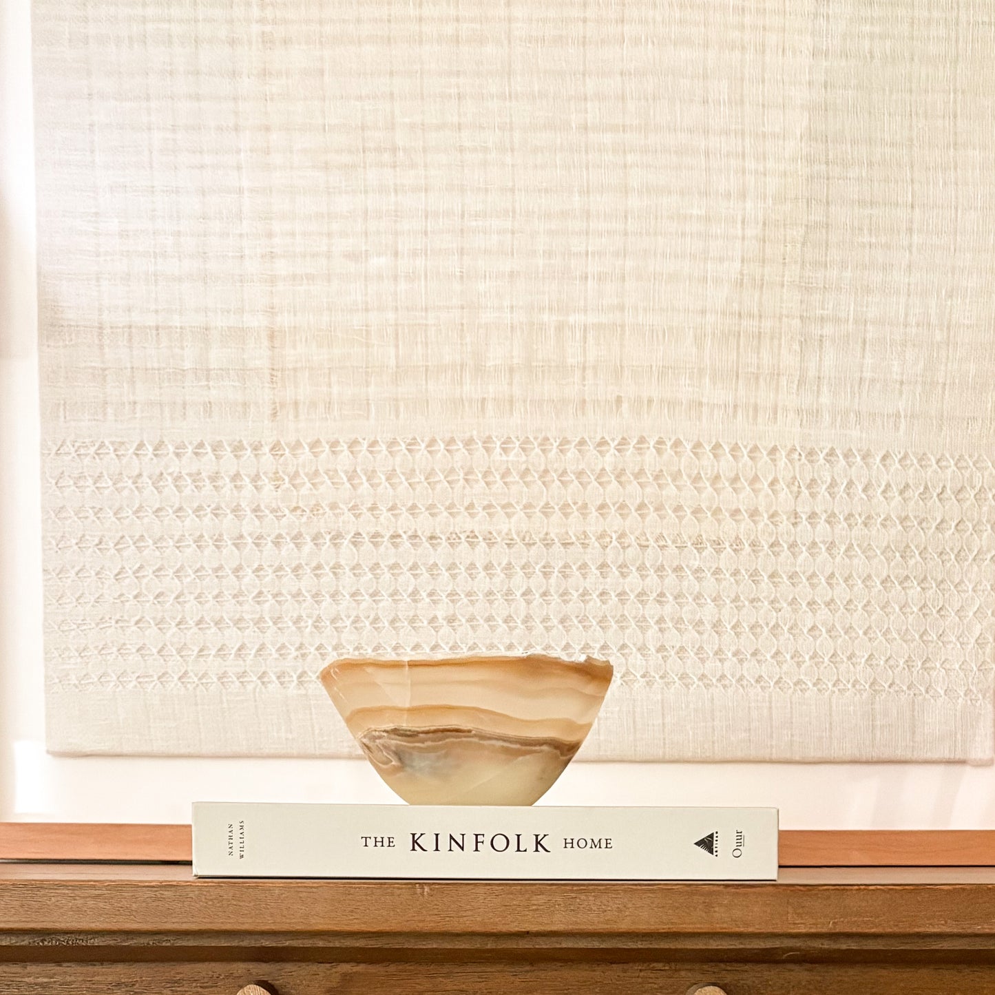 Artisan carved amber onyx catchall bowl for jewelry and keys