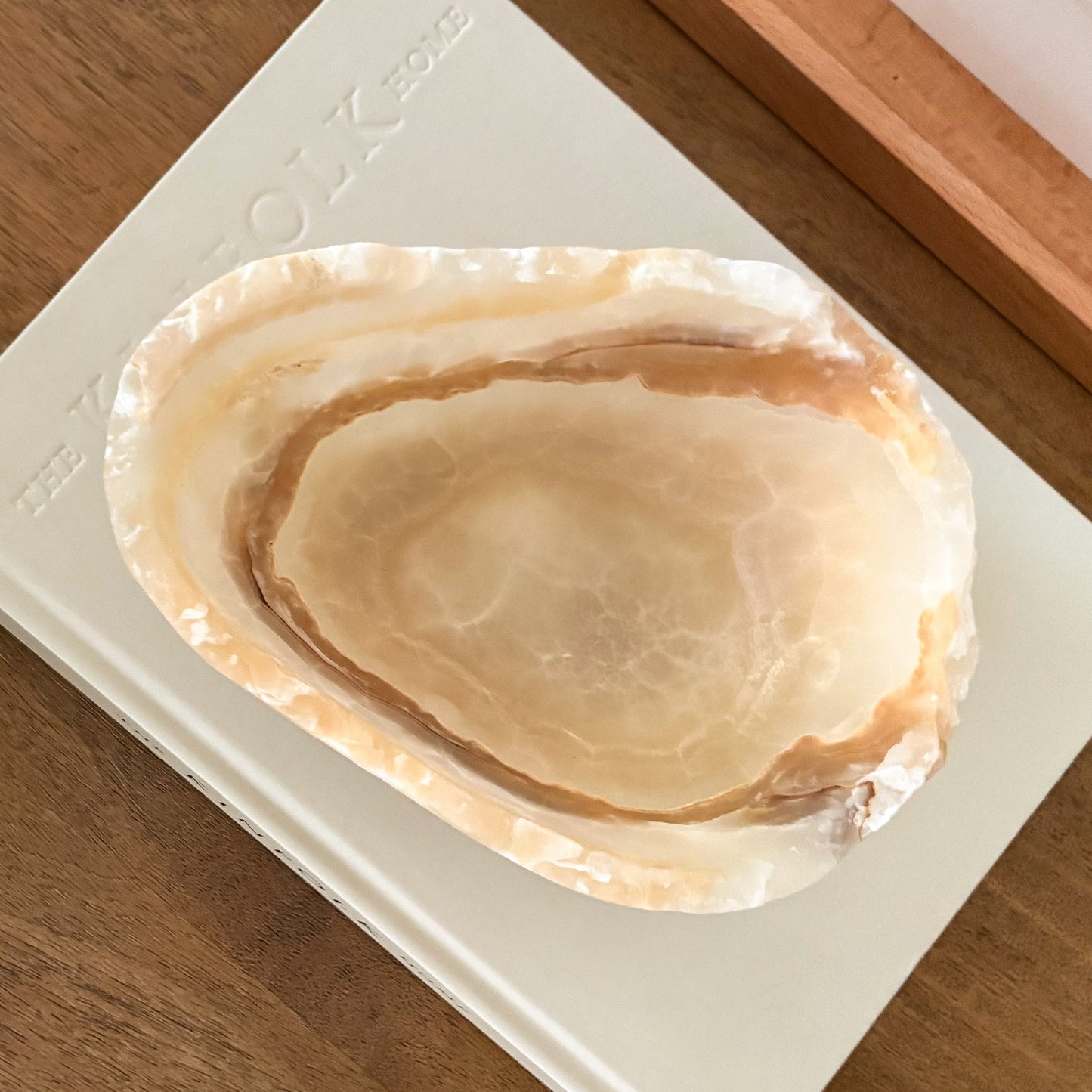 Rustic luxury amber onyx bowl perfect for bohemian interiors