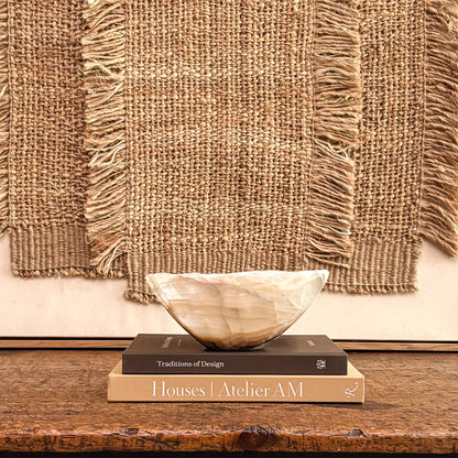 Natural amber onyx centerpiece bowl handcrafted from genuine stone for elegant home décor.