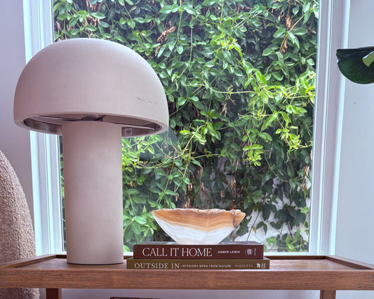 Small natural onyx bowl in warm amber tones