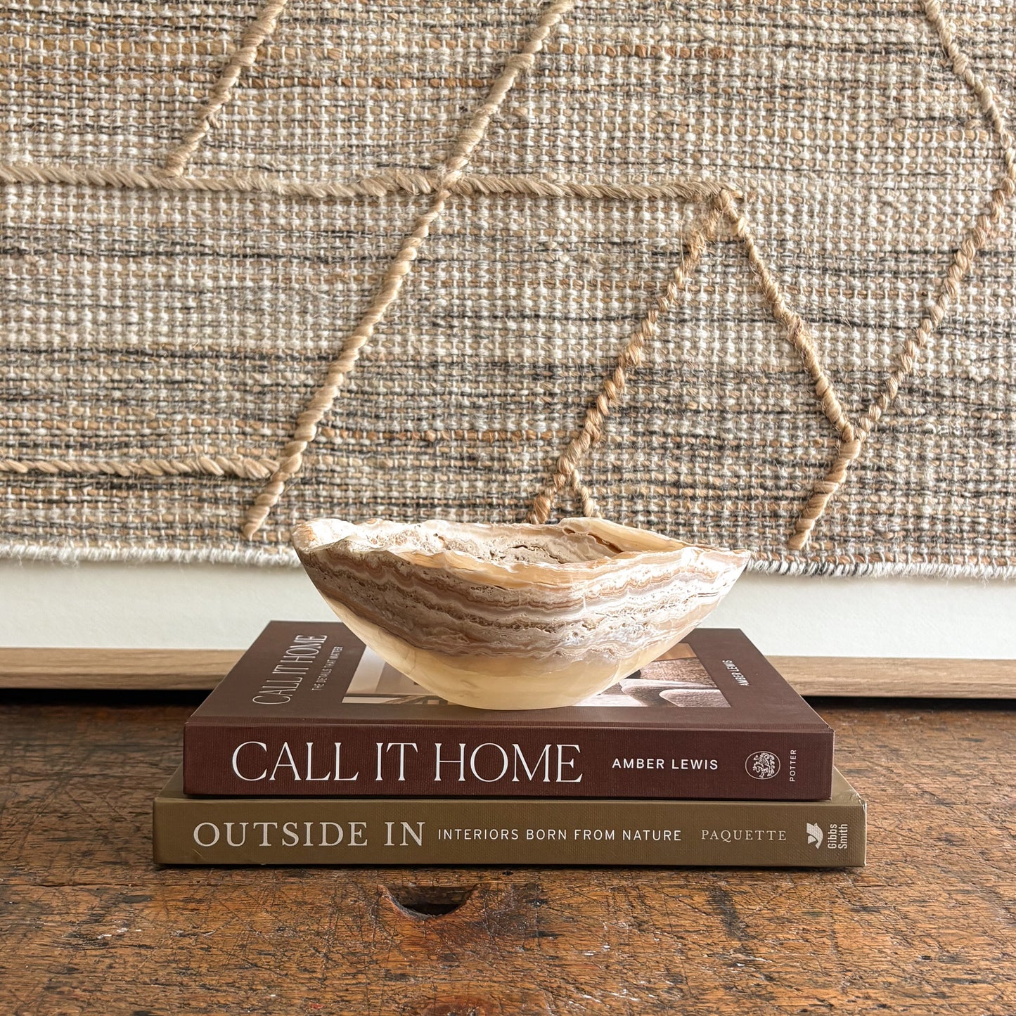 beige handmade onyx bowl