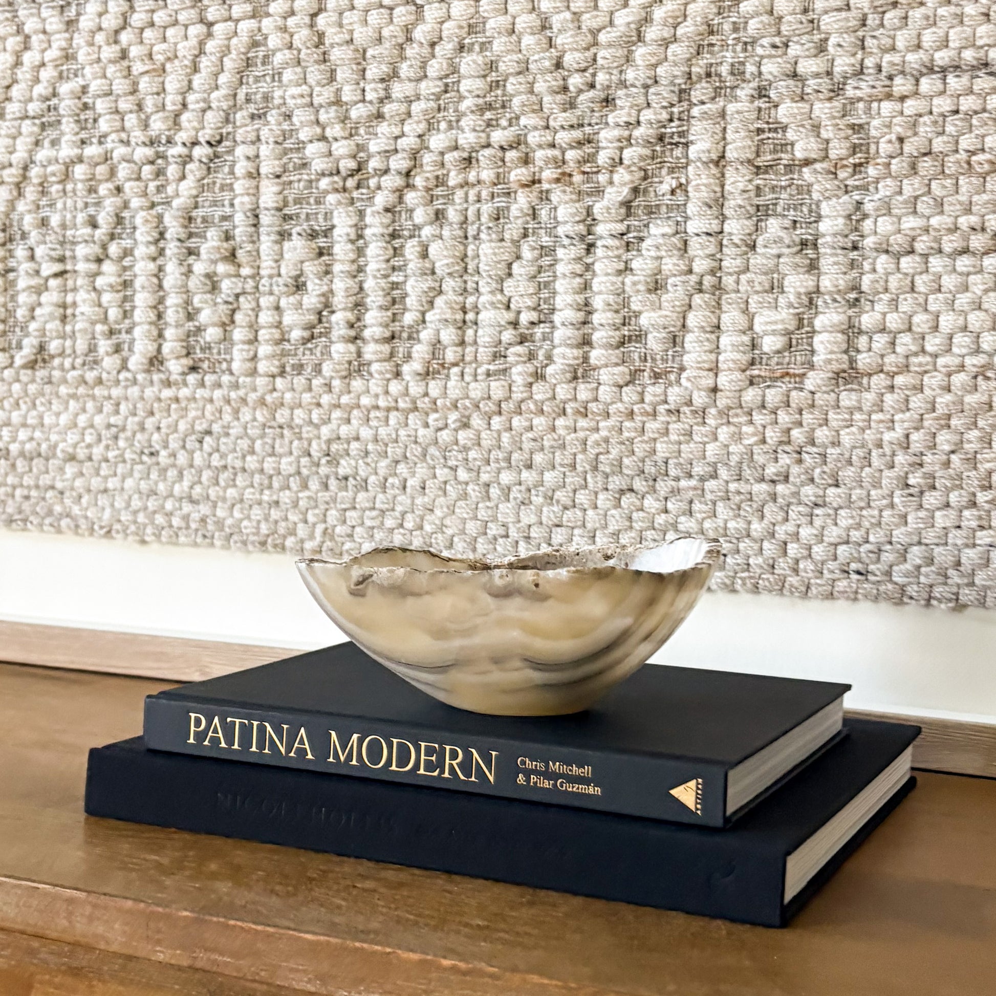 Small stone bowl for minimalist home decor styling