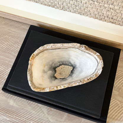 Natural stone grey onyx bowl handmade for modern home decor