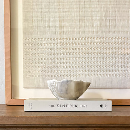 Artisan grey onyx bowl small polished stone vessel
