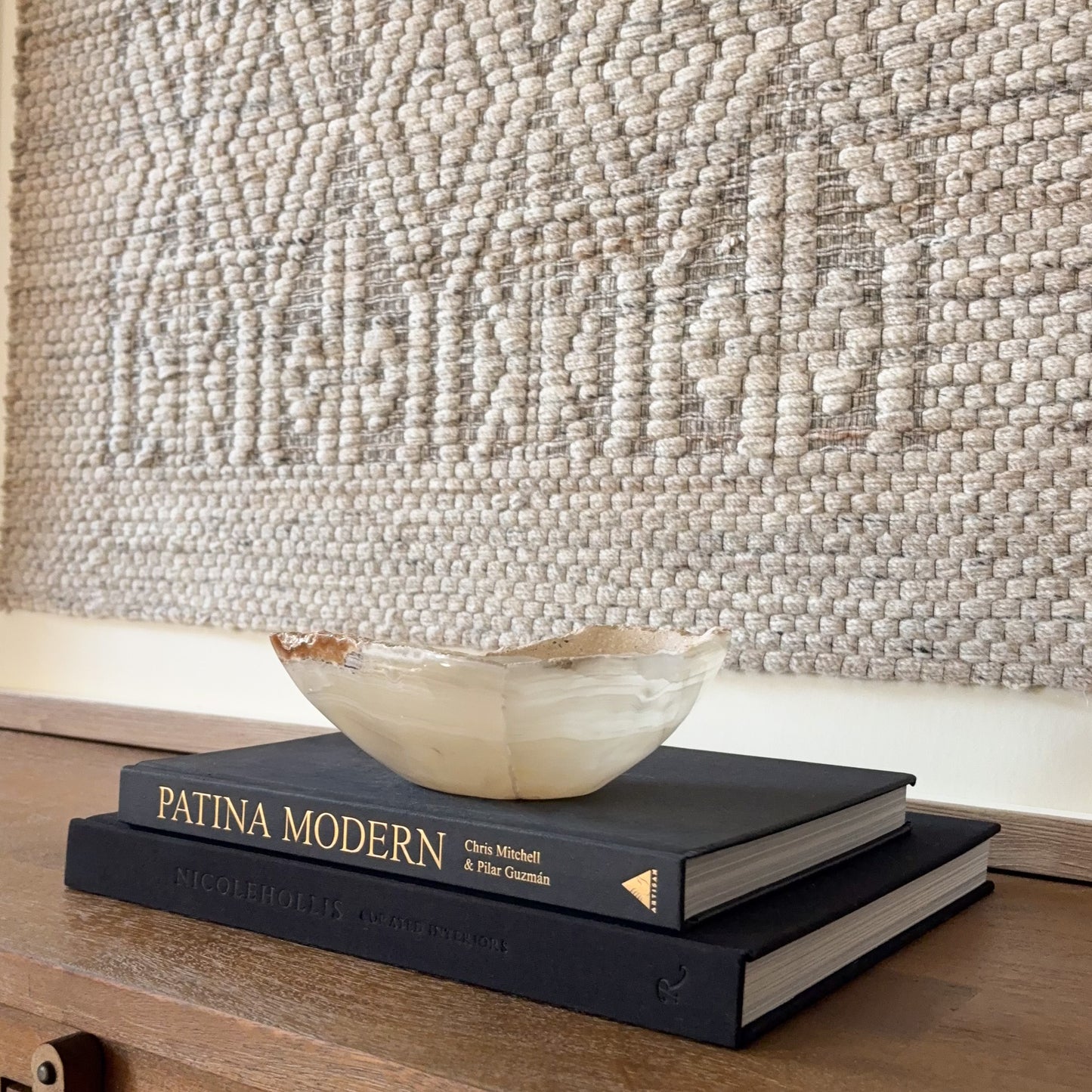 Small Hand Carved Grey Onyx Bowl